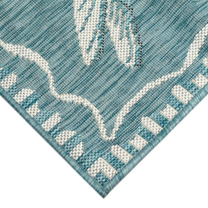Trans Ocean Liora Manne Carmel Dragonfly Indoor/Outdoor Area Rug – Vibrant Nature Design For Stylish Spaces Blue Polypropylene,Polyester Crer8844004