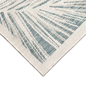 Trans Ocean Liora Manne Carmel Fronds Botanical Indoor/Outdoor Area Rug - Elegant Transitional Design For Any Space Blue Polypropylene,Polyester Cre69847404