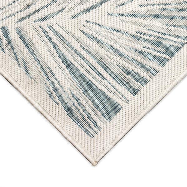 Trans Ocean Liora Manne Carmel Fronds Botanical Indoor/Outdoor Area Rug - Elegant Transitional Design For Any Space Blue Polypropylene,Polyester Cre69847404