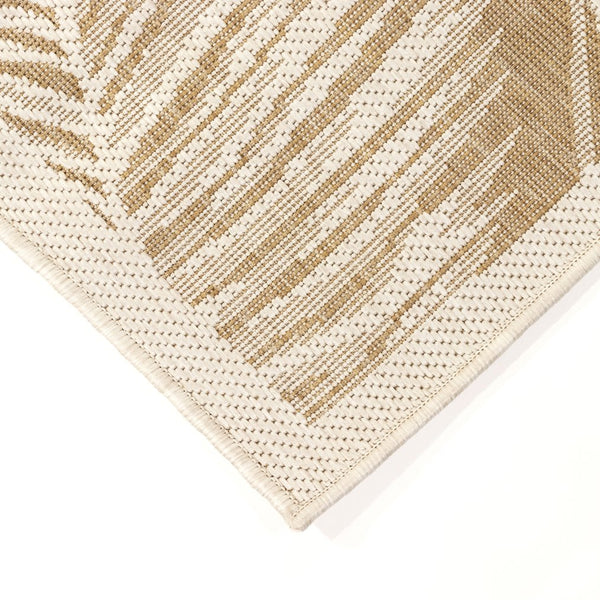 Trans Ocean Liora Manne Carmel Fronds Botanical Indoor/Outdoor Area Rug - Elegant Transitional Design For Any Space Beige Polypropylene,Polyester Cres8847412