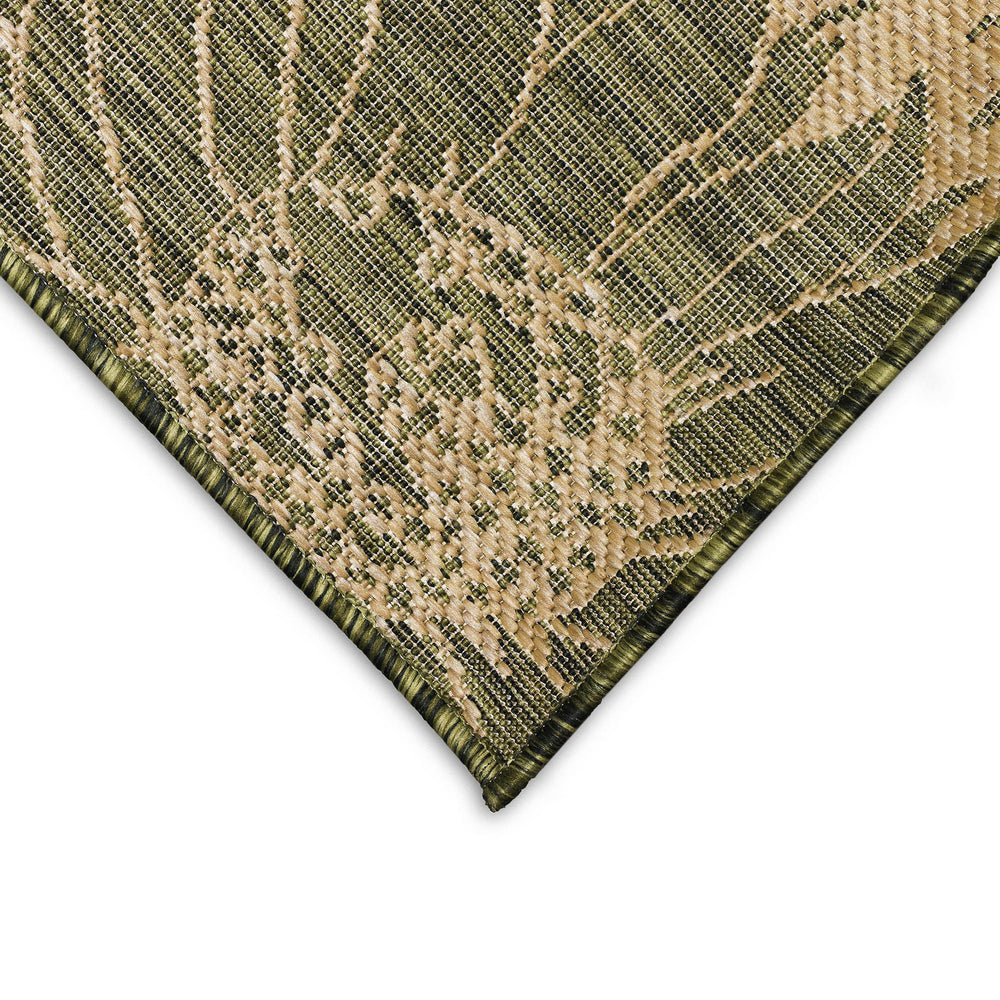 Trans Ocean Liora Manne Carmel Sunflower Field Area Rug - Transitional Botanical Design For Indoor & Outdoor Spaces Green Polypropylene,Polyester Crer5848306