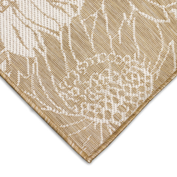 Trans Ocean Liora Manne Carmel Sunflower Field Area Rug - Transitional Botanical Design For Indoor & Outdoor Spaces Beige Polypropylene,Polyester Cre58848312