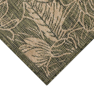 Trans Ocean Liora Manne Carmel Botanical Indoor/Outdoor Area Rug - Elegant Tropical Floral Design For Any Space Green Polypropylene,Polyester Crer8849106
