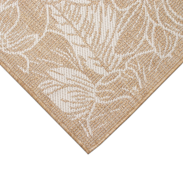 Trans Ocean Liora Manne Carmel Botanical Indoor/Outdoor Area Rug - Elegant Tropical Floral Design For Any Space Beige Polypropylene,Polyester Cre69849112