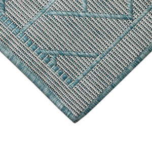 Trans Ocean Liora Manne Carmel Pyramid Indoor/Outdoor Area Rug - Contemporary Geometric Design For Stylish Spaces Blue Polypropylene,Polyester Crer8849604