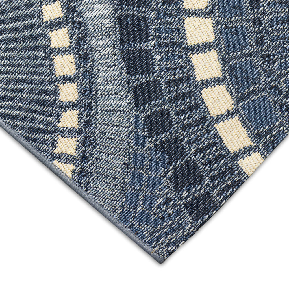 Trans Ocean Liora Manne Esencia Circles Indoor/Outdoor Mat - Contemporary Colorful Geometric Design For Any Space Blue Polypropylene,Polyester Ecnr5803504