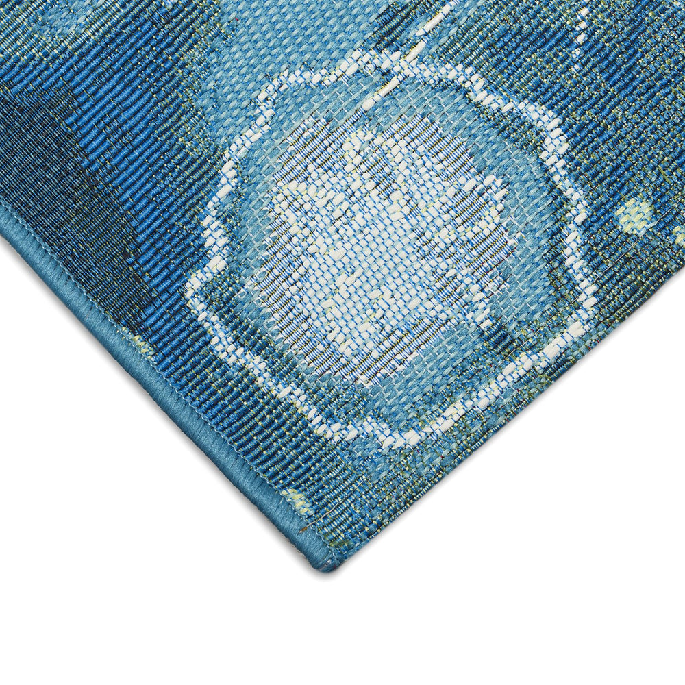 Trans Ocean Liora Manne Esencia Indoor/Outdoor Jellyfish Mat - Vibrant Coastal Design For Any Space Blue Polypropylene,Polyester Ecnr5815504