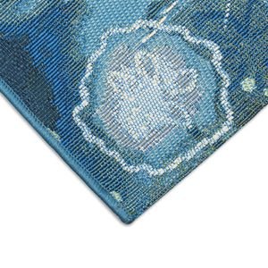 Trans Ocean Liora Manne Esencia Indoor/Outdoor Jellyfish Mat - Vibrant Coastal Design For Any Space Blue Polypropylene,Polyester Ecn23815504