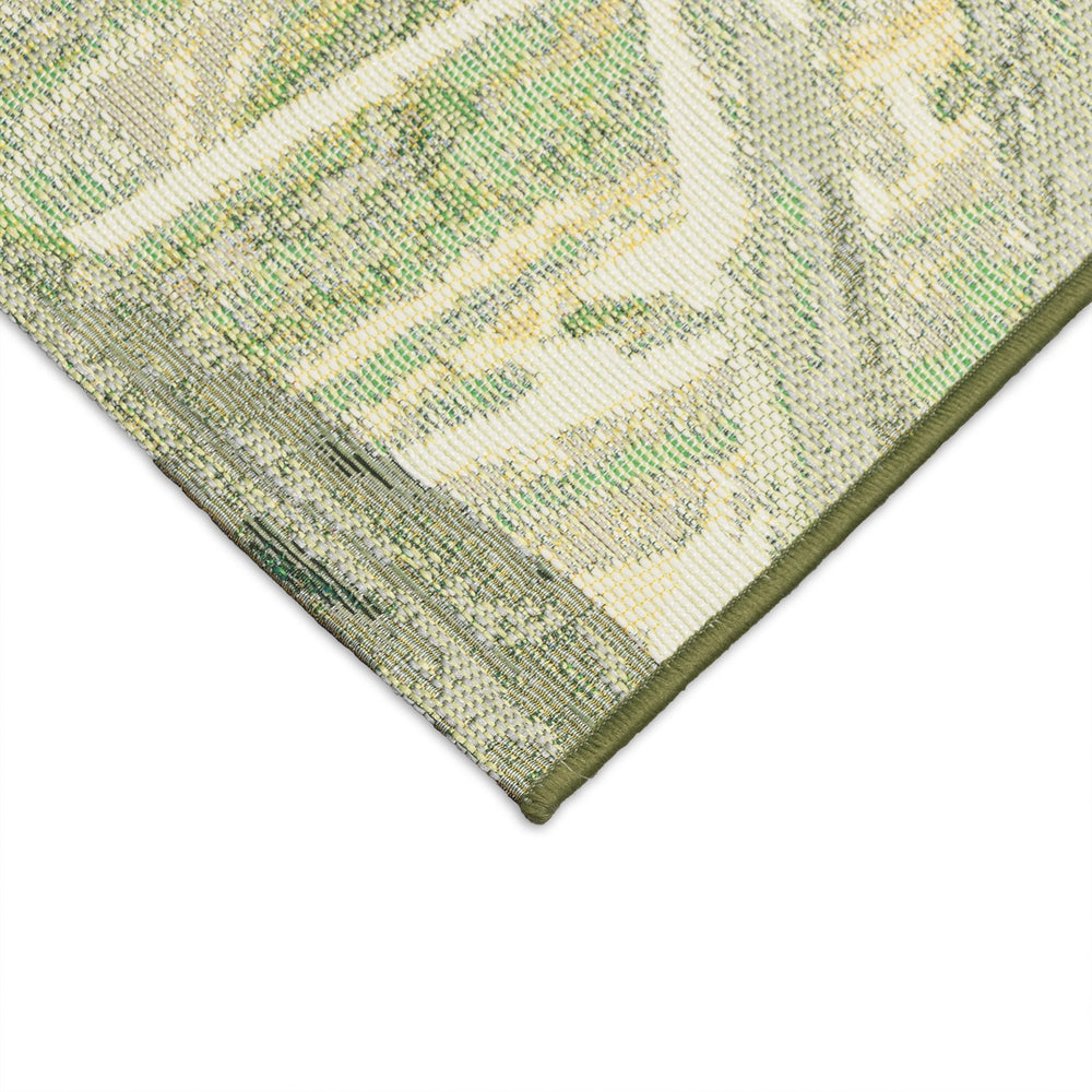 Trans Ocean Liora Esencia Palm Fan Indoor/Outdoor Mat - Colorful Tropical Botanical Design For Any Space Green Polypropylene,Polyester Ecn34818006