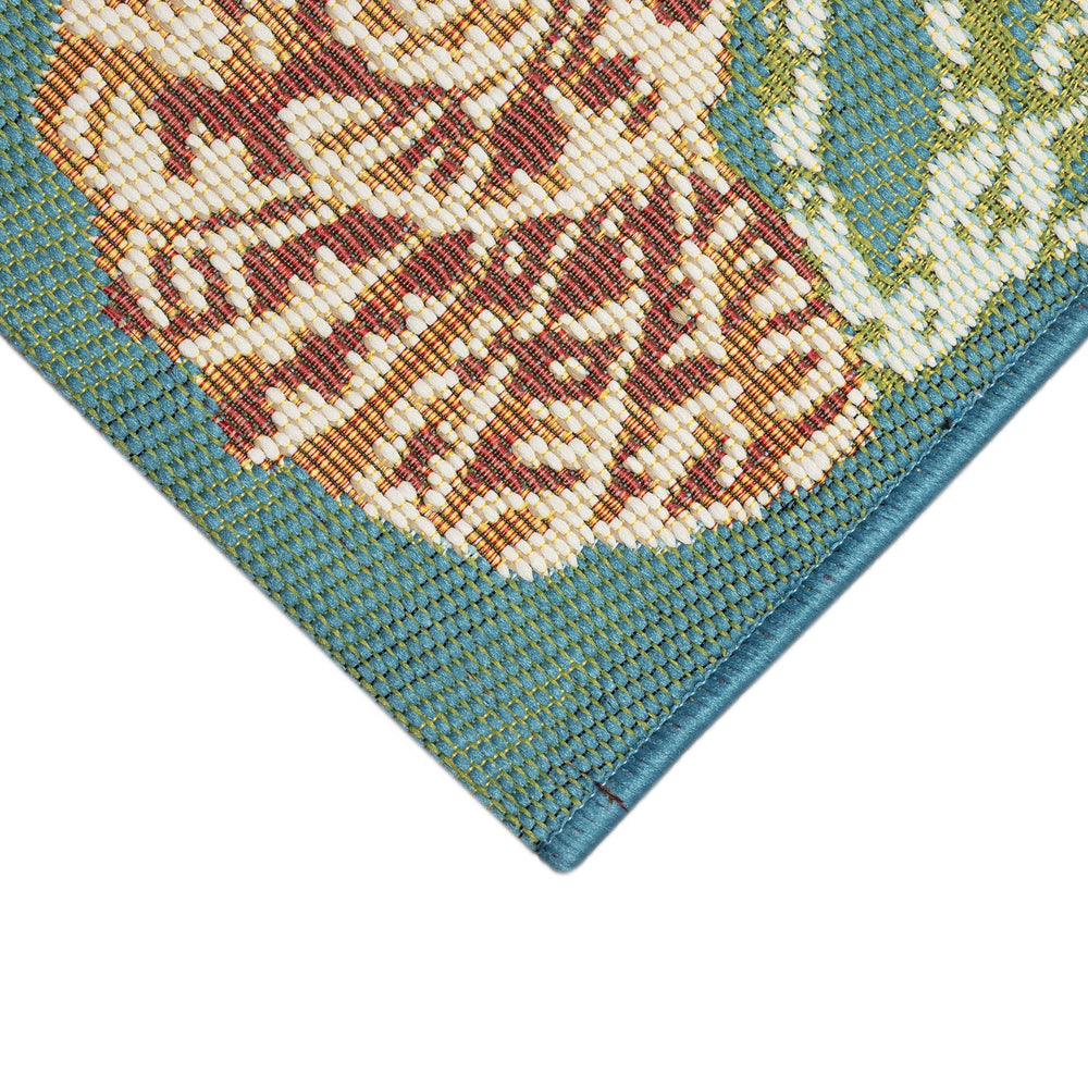 Trans Ocean Liora Manne Esencia Starfish Song Indoor/Outdoor Mat - Vibrant Coastal Design For Any Space Blue Polypropylene,Polyester Ecn34820404
