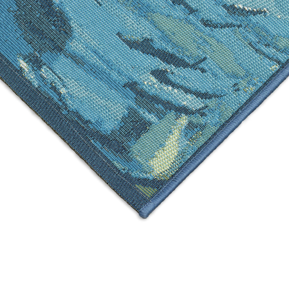 Trans Ocean Liora Manne Esencia Fish To Go Indoor/Outdoor Mat - Colorful Coastal Design For Stylish Spaces Blue Polypropylene,Polyester Ecn34821303