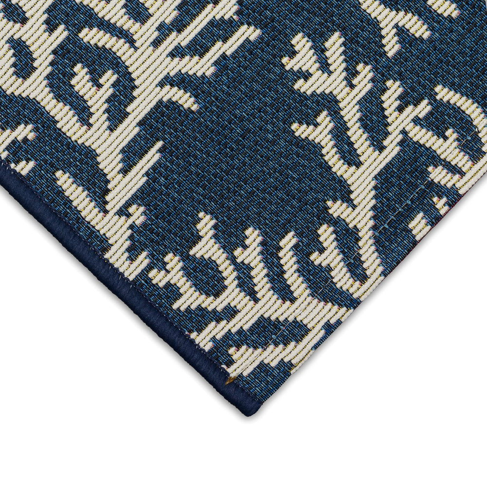 Trans Ocean Liora Manne Esencia Coral Edge Indoor/Outdoor Mat With Vibrant Coastal Design For Any Space Navy Polypropylene,Polyester Ecnr5957533