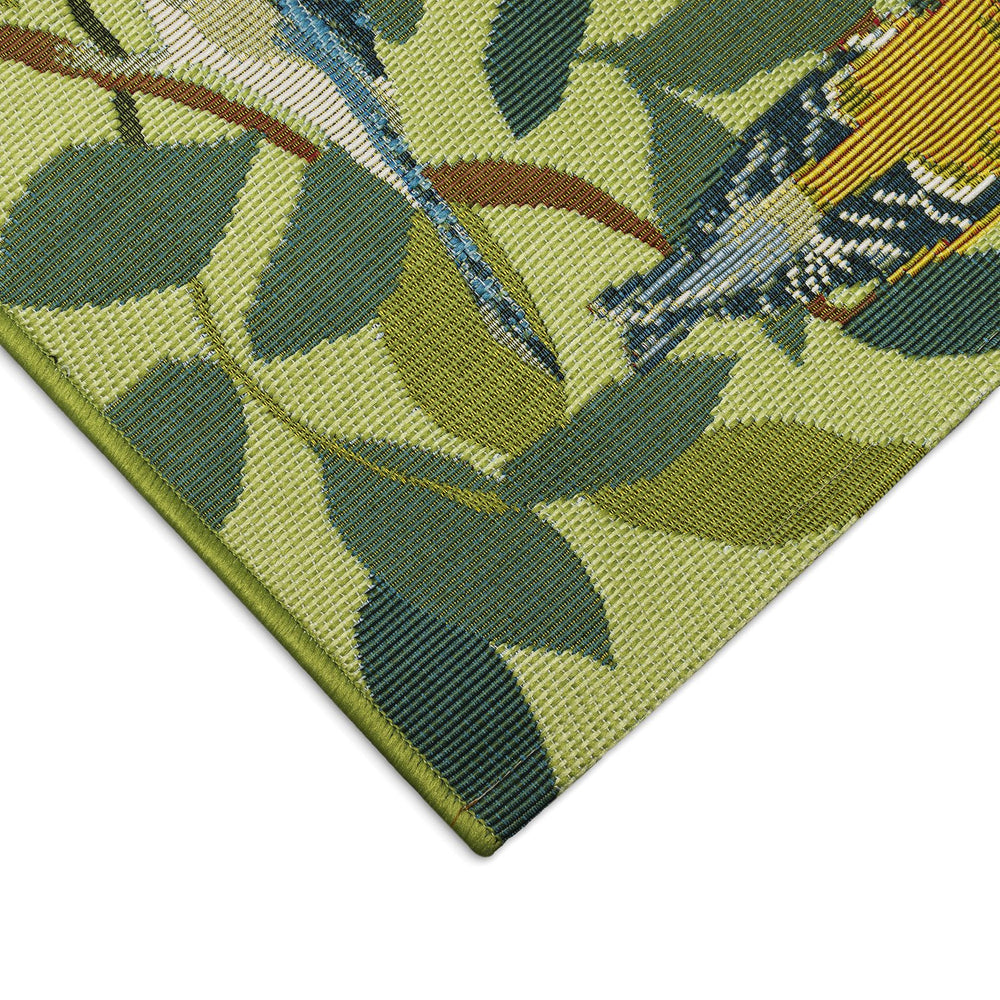 Trans Ocean Liora Esencia Indoor/Outdoor Non-slip Mat Featuring Whimsical Birds And Nature-inspired Design Green Polypropylene,Polyester Ecn23958706