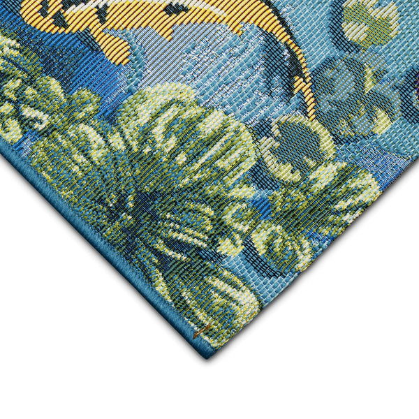 Trans Ocean Liora Manne Esencia Koi Pond Indoor/Outdoor Mat - Whimsical Fish And Lily Pads For Vibrant Spaces Blue Polypropylene,Polyester Ecn23959504