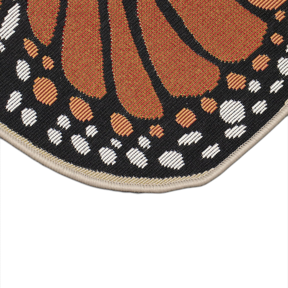 Trans Ocean Liora Esencia Monarch Butterfly Indoor/Outdoor Mat - Striking Orange Design, 3'3" X 1'9" Shape Orange Polypropylene,Polyester Ecn33961317