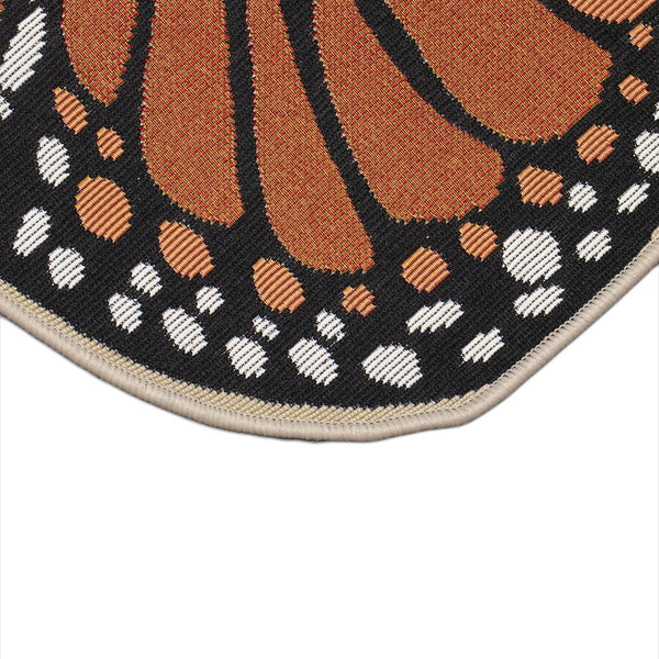 Trans Ocean Liora Esencia Monarch Butterfly Indoor/Outdoor Mat - Striking Orange Design, 3'3" X 1'9" Shape Orange Polypropylene,Polyester Ecn33961317