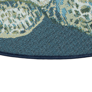 Trans Ocean Liora Esencia Seaturtle Indoor/Outdoor Mat – Whimsical Blue Turtle Design, 3'3" X 2'1" Shaped Blue Polypropylene,Polyester Ecn35961503