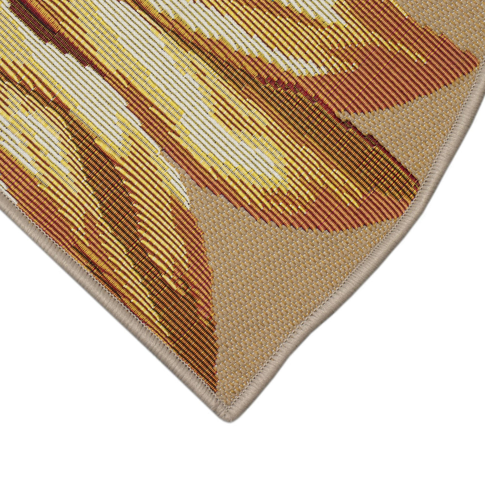 Trans Ocean Liora Esencia Sunflower Indoor/Outdoor Mat - 3'3" X 2'1" Half Round, Colorful Floral Design Yellow Polypropylene,Polyester Ecnh3961709