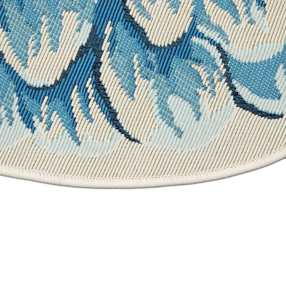 Trans Ocean Liora Manne Esencia Mum Indoor/Outdoor Non-slip Mat – Vibrant Floral Design For Home & Garden Decor Blue Polypropylene,Polyester Ecnd3962203