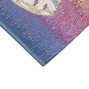 Trans Ocean Liora Manne Esencia Santa Siesta Indoor/Outdoor Mat - Whimsical Beach Scene For Holiday Cheer Blue Polypropylene,Polyester Ecn34964104