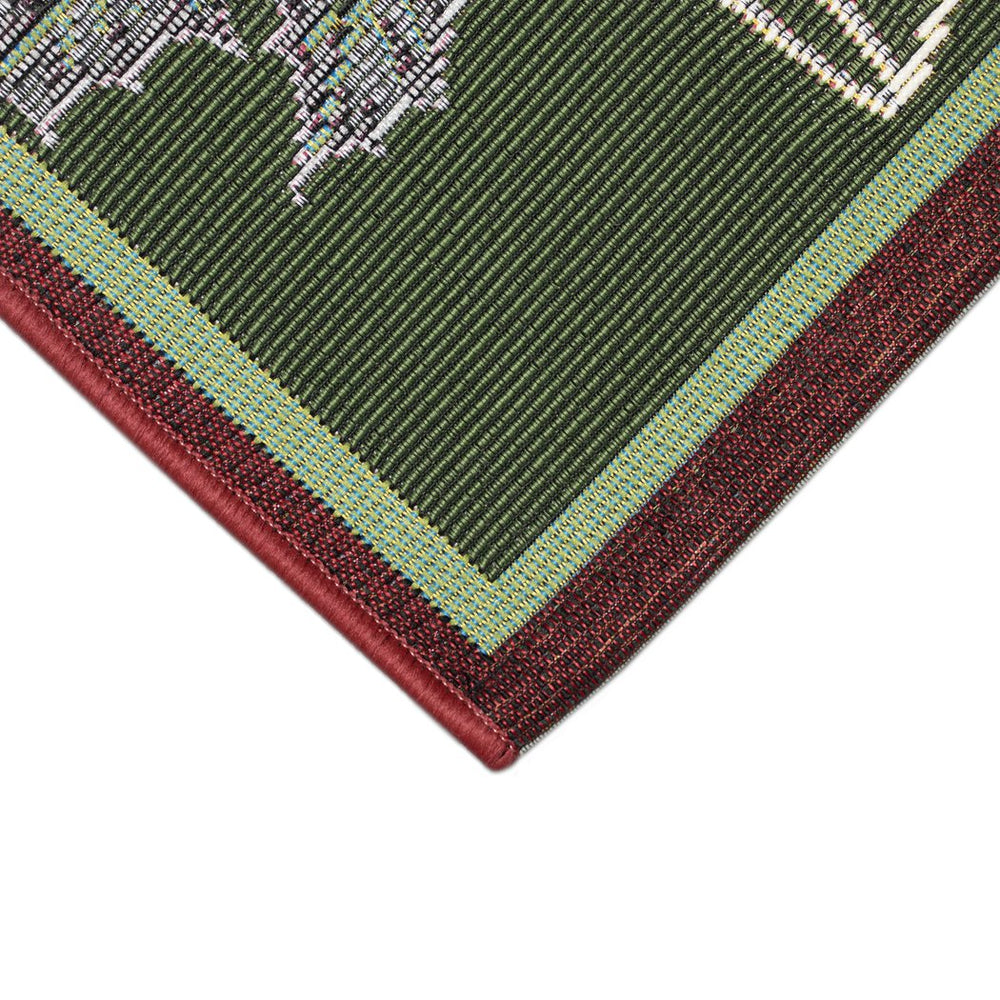 Trans Ocean Liora Manne Esencia Let's Get Jolly Indoor/Outdoor Mat - Colorful Festive Cocktail Design Delight Green Polypropylene,Polyester Ecn34964316