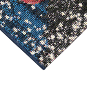 Trans Ocean Liora Manne Esencia Whimsical Truck Holiday Mat - Cheerful Snowman Design For Indoor & Outdoor Use Navy Polypropylene,Polyester Ecn34965547