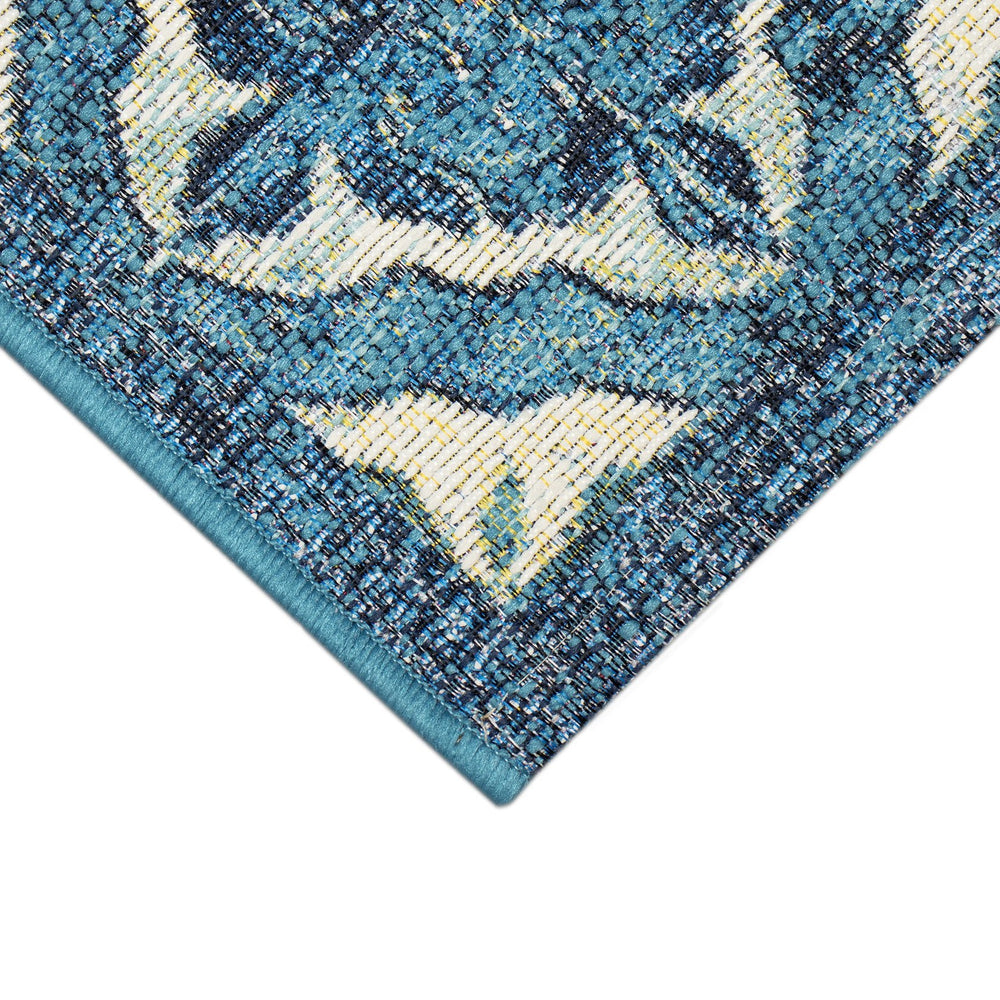 Trans Ocean Liora Manne Esencia Decorative Indoor/Outdoor Mat With Colorful Geometric Design For Any Space Blue Polypropylene,Polyester Ecnr5966404