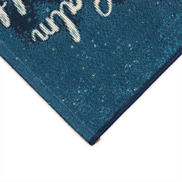 Trans Ocean Liora Manne Esencia All Is Calm Coastal Welcome Mat - Vibrant Lighthouse & Holiday Cheer Decor Navy Polypropylene,Polyester Ecn23971747