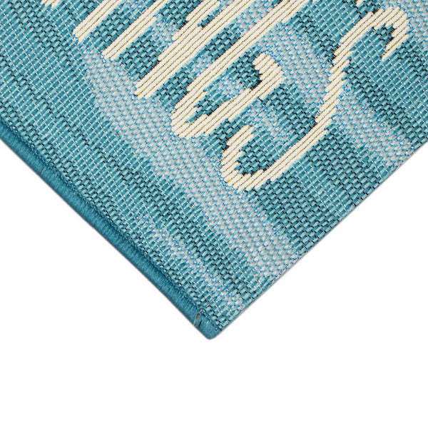 Trans Ocean Liora Manne Esencia Seas And Greetings Indoor/Outdoor Mat With Nautical Charm And Style Blue Polypropylene,Polyester Ecn34972004