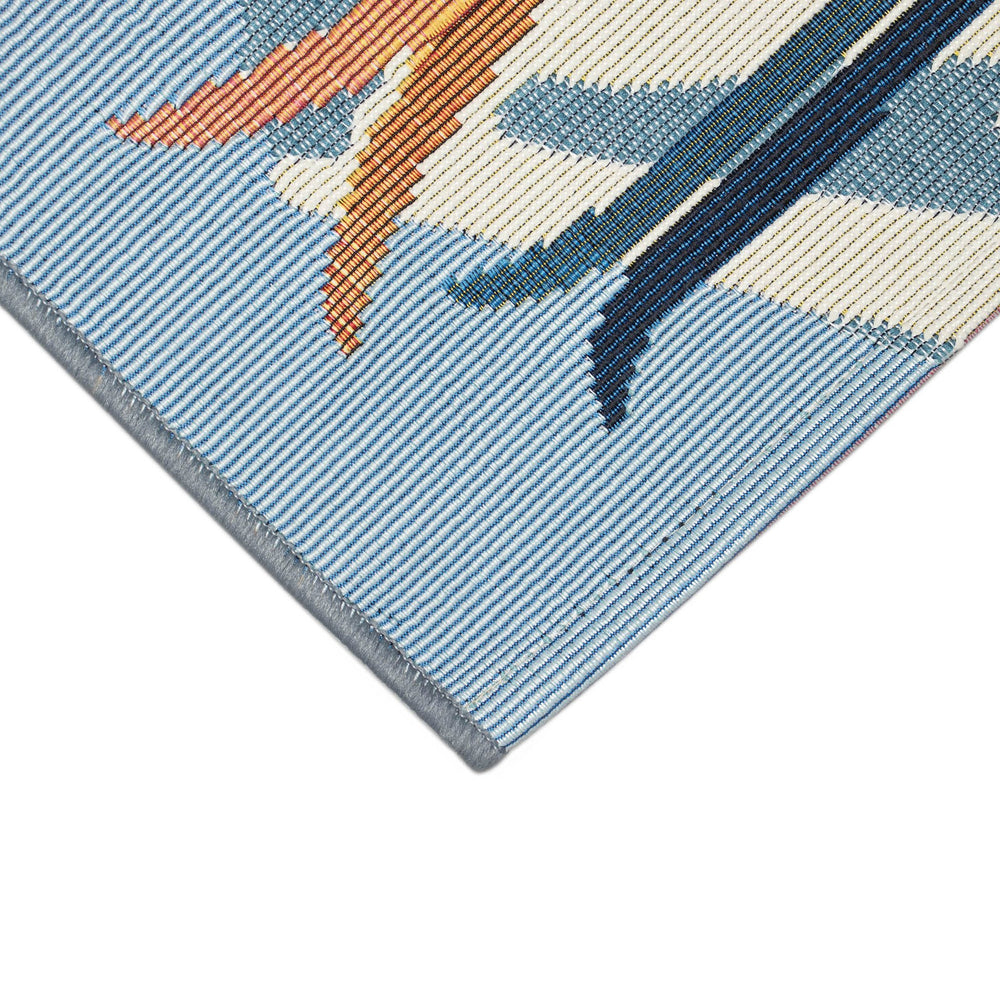 Trans Ocean Liora Manne Esencia Downhill Dog Indoor/Outdoor Non-slip Mat Featuring A Black Lab On Ski Adventure Off,White Polypropylene,Polyester Ecn34972411