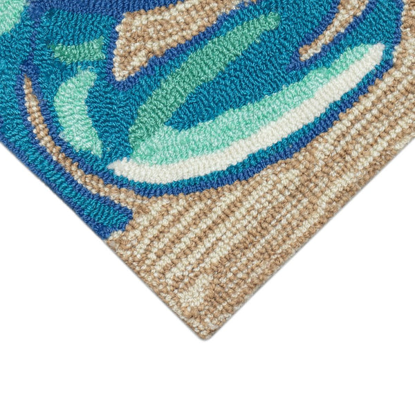 Trans Ocean Liora Manne Frontporch Crabs Indoor/Outdoor Mat - Coastal Charm With Playful Design For Beach Lovers Blue Polyester,Acrylic Ftp23140403