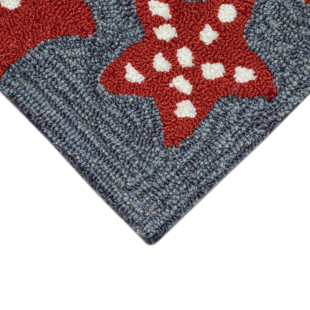 Trans Ocean Liora Manne Frontporch Colorful Sea Turtle Indoor/Outdoor Mat For Coastal Beach Lovers Delight Blue Polyester,Acrylic Ftpr5143104