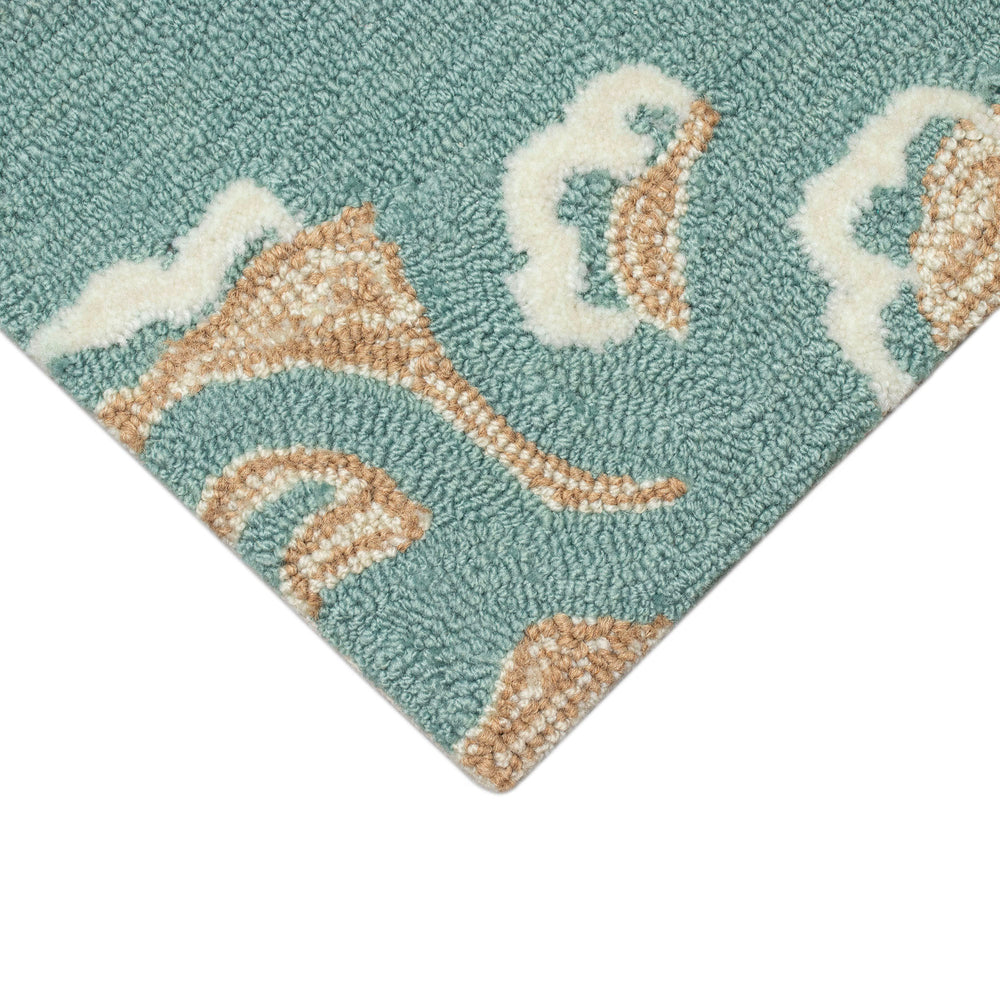 Trans Ocean Liora Manne Frontporch Colorful Octopus Indoor/Outdoor Mat - Nautical Design For Coastal Spaces Blue Polyester,Acrylic Ftpr5143204