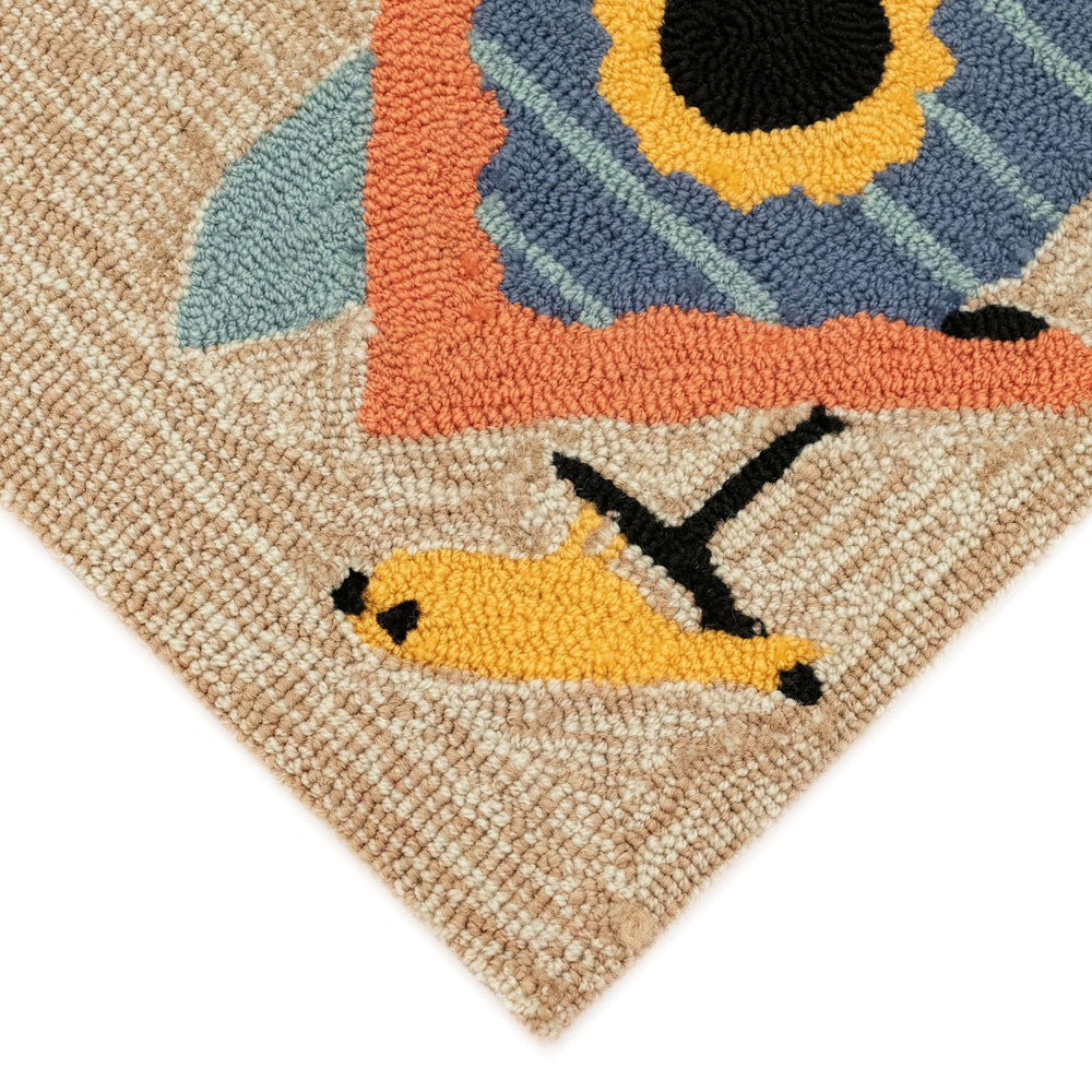Trans Ocean Liora Manne Frontporch Birdhouses Indoor/Outdoor Rug - Colorful Nature-inspired Accent For Any Space Natural Polyester,Acrylic Ftp34144144