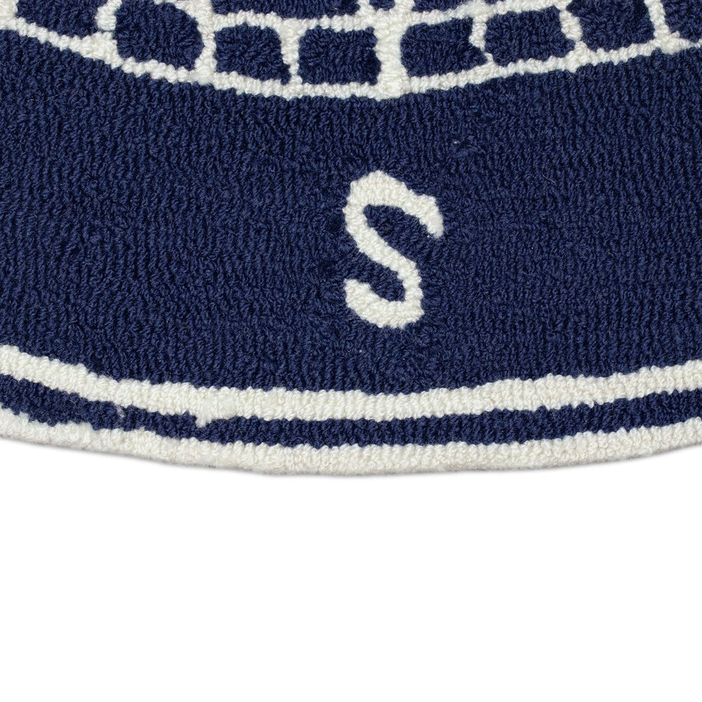 Trans Ocean Liora Manne Frontporch Compass Indoor/Outdoor Mat - Nautical Coastal Decor For Beach Lovers Navy Polyester,Acrylic Ftp23144733