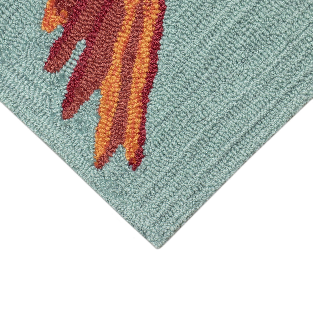 Trans Ocean Liora Manne Hummingbird Indoor/Outdoor Area Rug - Vibrant Floral Design For Your Home Decor Blue Polyester,Acrylic Ftp23152703