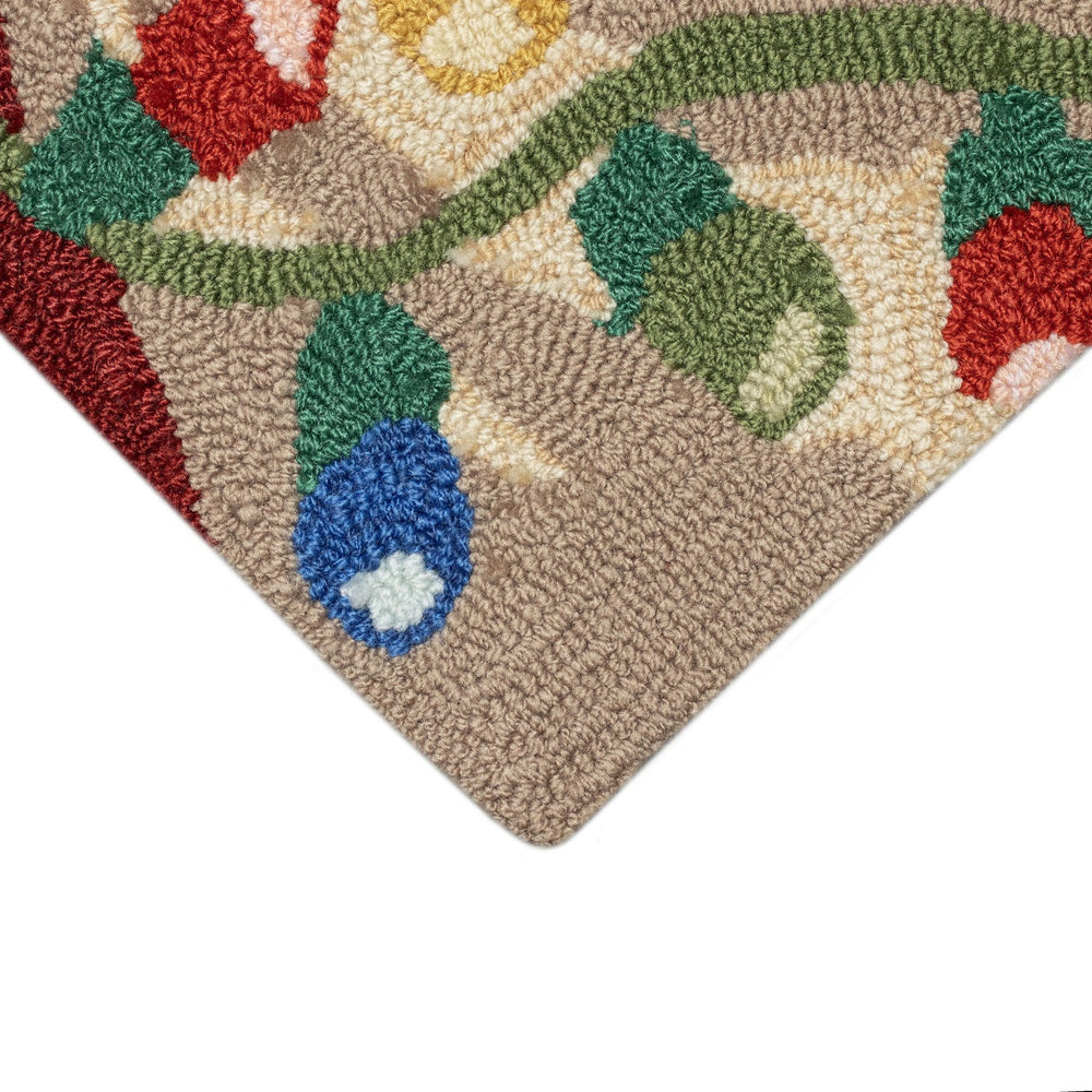 Trans Ocean Liora Manne Frontporch Happy Holidays Indoor/Outdoor Pillow - Cheerful Lab With Festive Lights Red Polyester,Acrylic Ftp12156124