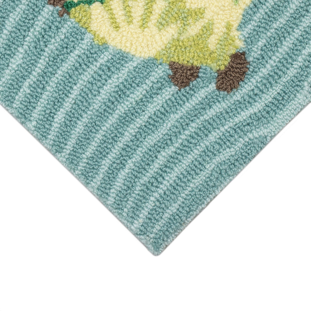 Trans Ocean Liora Manne Tropical Hounds Indoor/Outdoor Mat - Colorful Coastal Design For Your Doorstep Decor Blue Polyester,Acrylic Ftp23158344