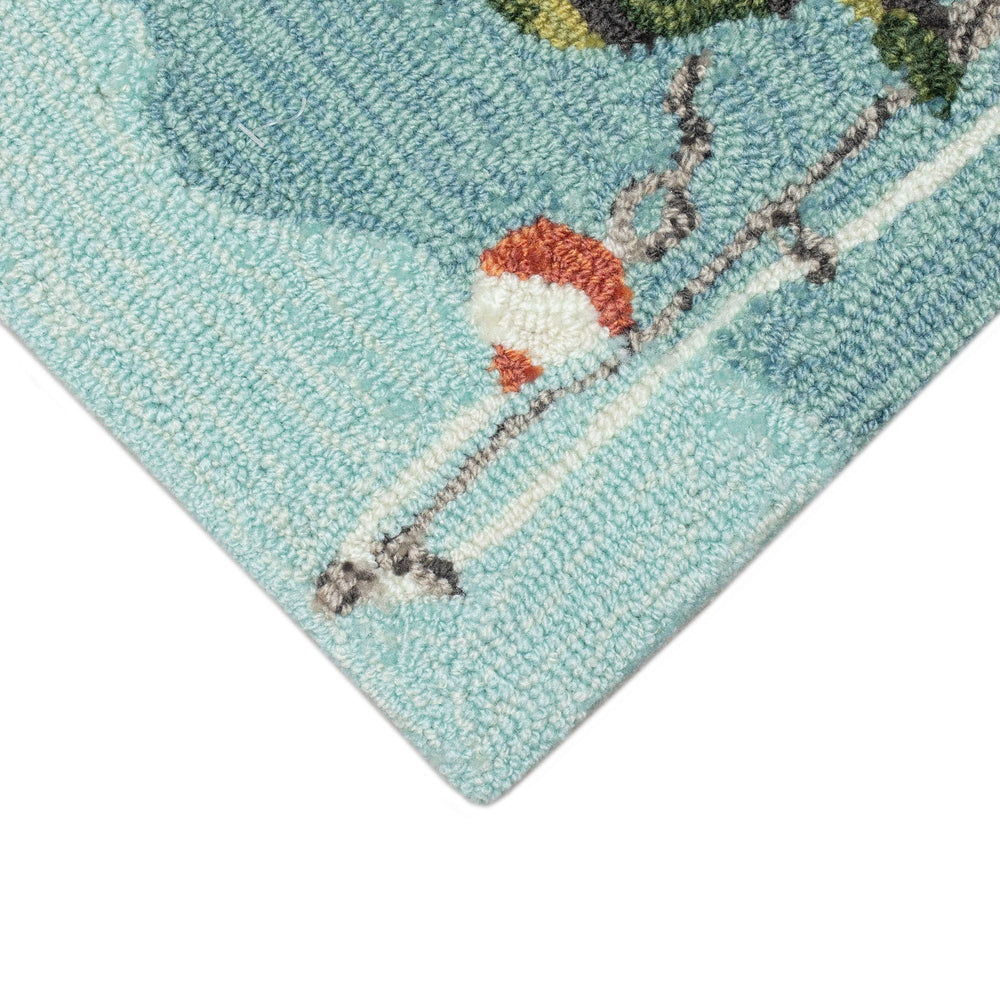 Trans Ocean Liora Manne Frontporch Fishing Patrol Indoor/Outdoor Rug - Fun Dog Design For Your Home Decor Multi Polyester,Acrylic Ftp34159144