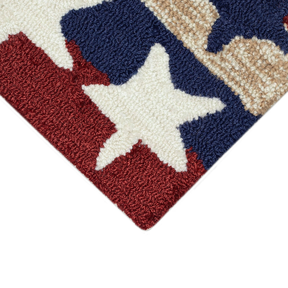 Trans Ocean Liora Manne Frontporch Stars & Stripes Indoor/Outdoor Mat - Vibrant, Durable, And Fun Décor Piece Red Polyester,Acrylic Ftp12180414