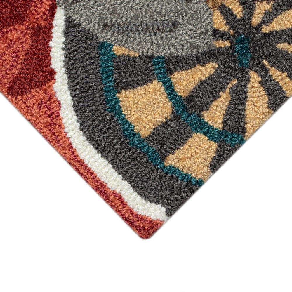 Trans Ocean Liora Manne Frontporch Bar Patrol Indoor/Outdoor Mat With Happy Dogs For A Colorful Decor Accent Burgundy Polyester,Acrylic Ftp12180937