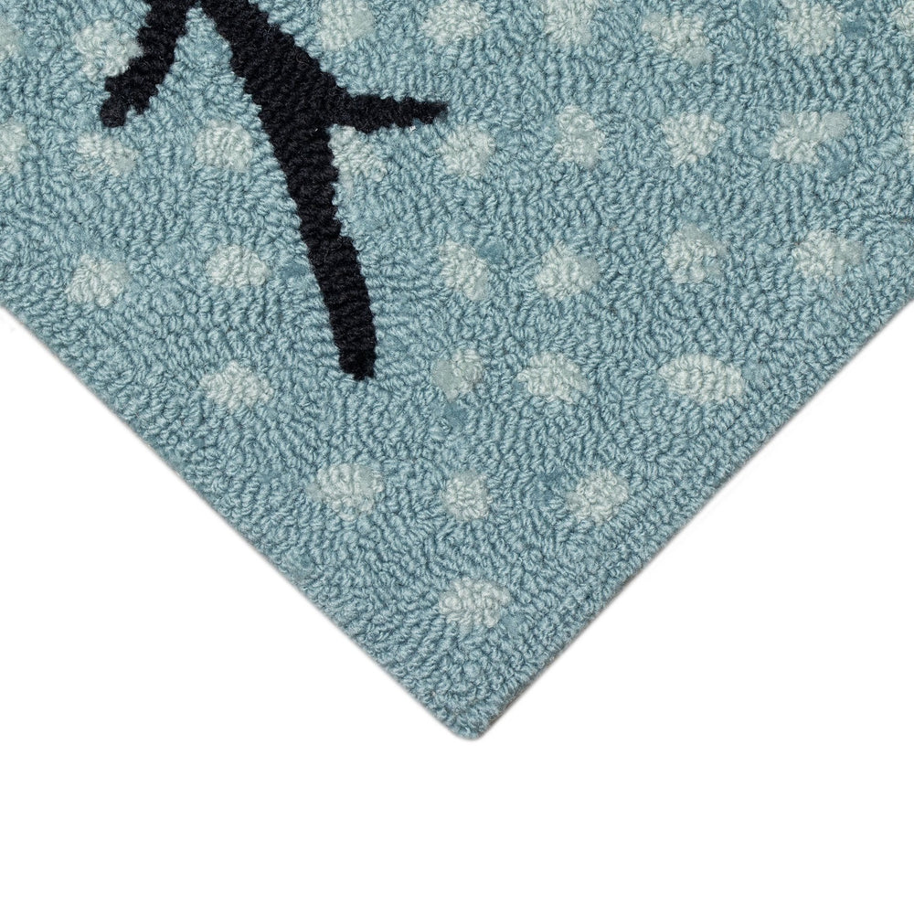 Trans Ocean Liora Manne Frontporch Whimsical Snowman And Friends Indoor/Outdoor Mat For Festive Home Decor Blue Polyester,Acrylic Ftp23186503