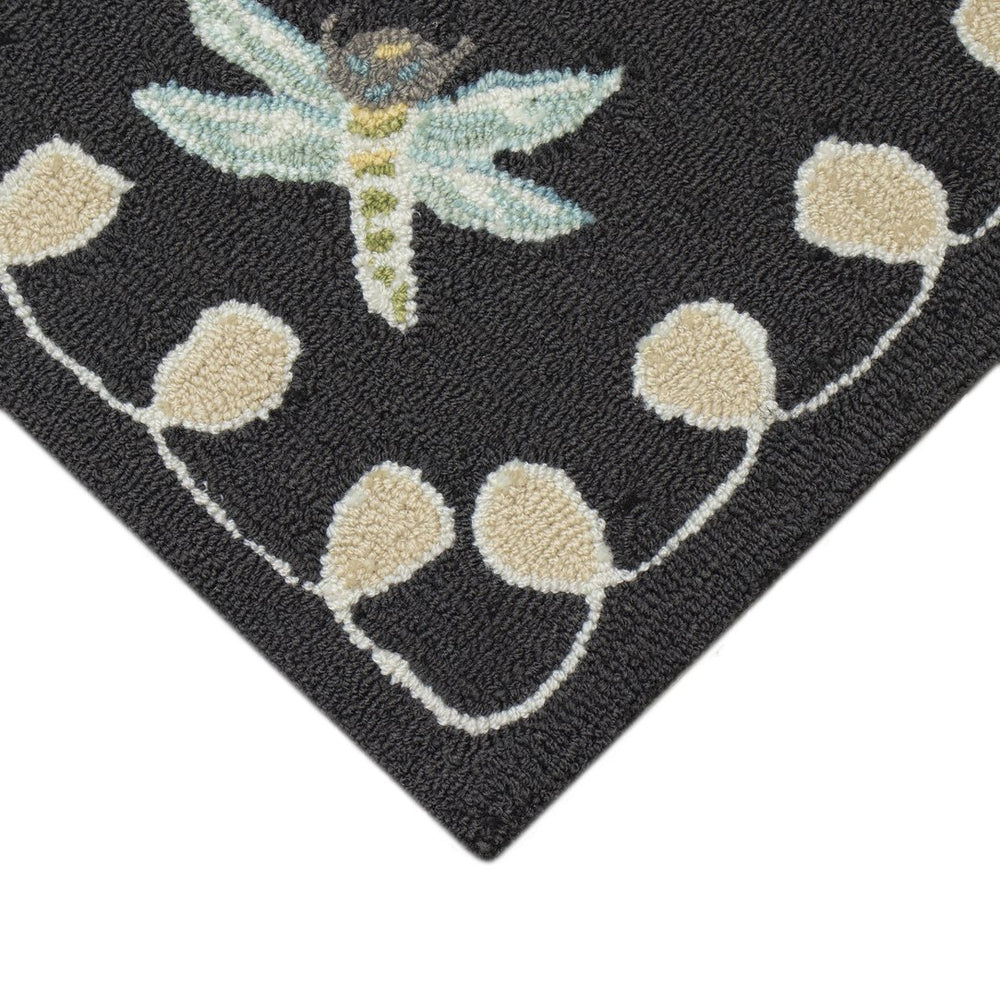 Trans Ocean Liora Manne Frontporch Dragonfly Indoor/Outdoor Mat - Whimsical Rug With Rich Colors & Style Black Polyester,Acrylic Ftp34204847