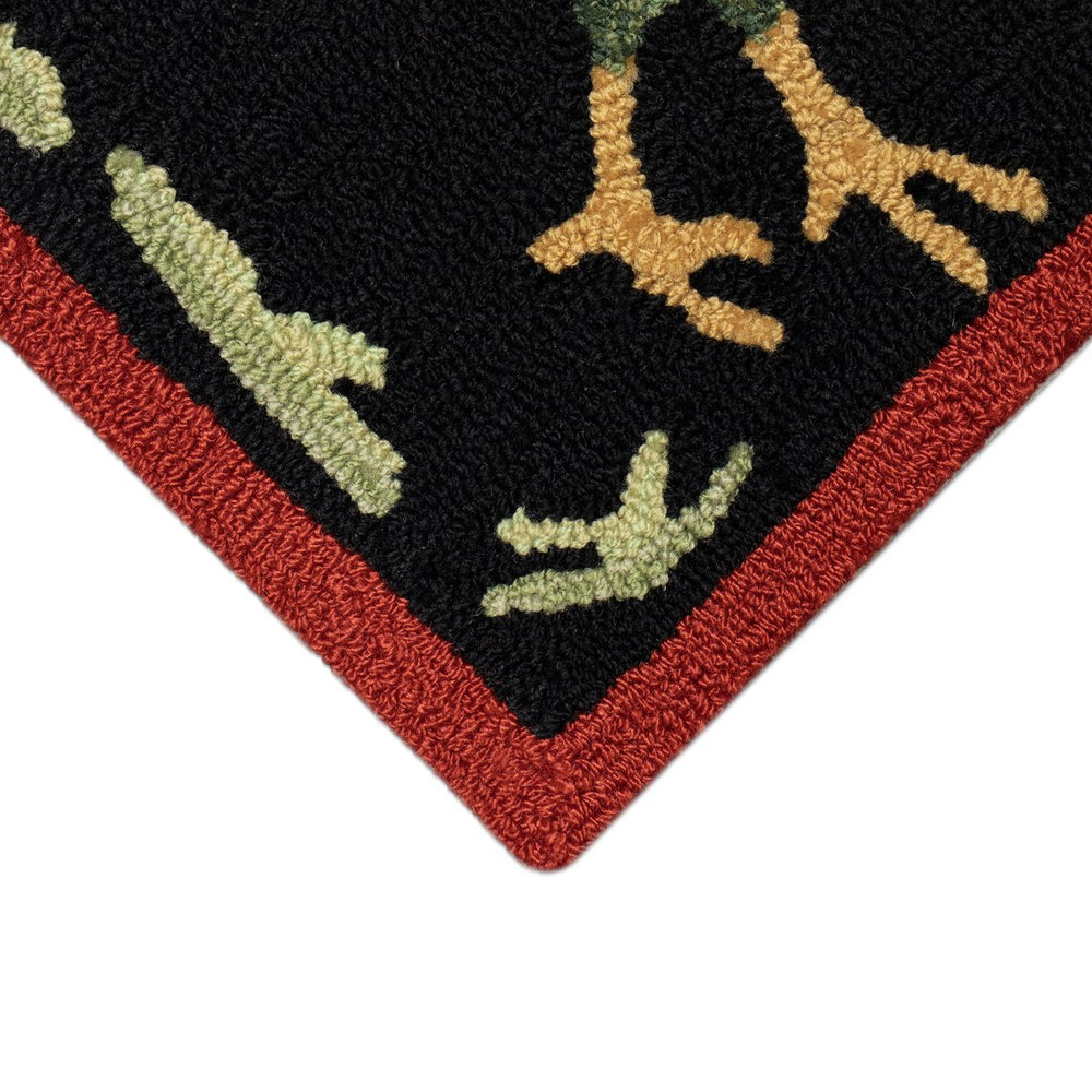 Trans Ocean Liora Manne Frontporch Hand-tufted Rooster Area Rug - Charming Indoor/Outdoor Decor For Any Space Black Polyester,Acrylic Ftp23240848