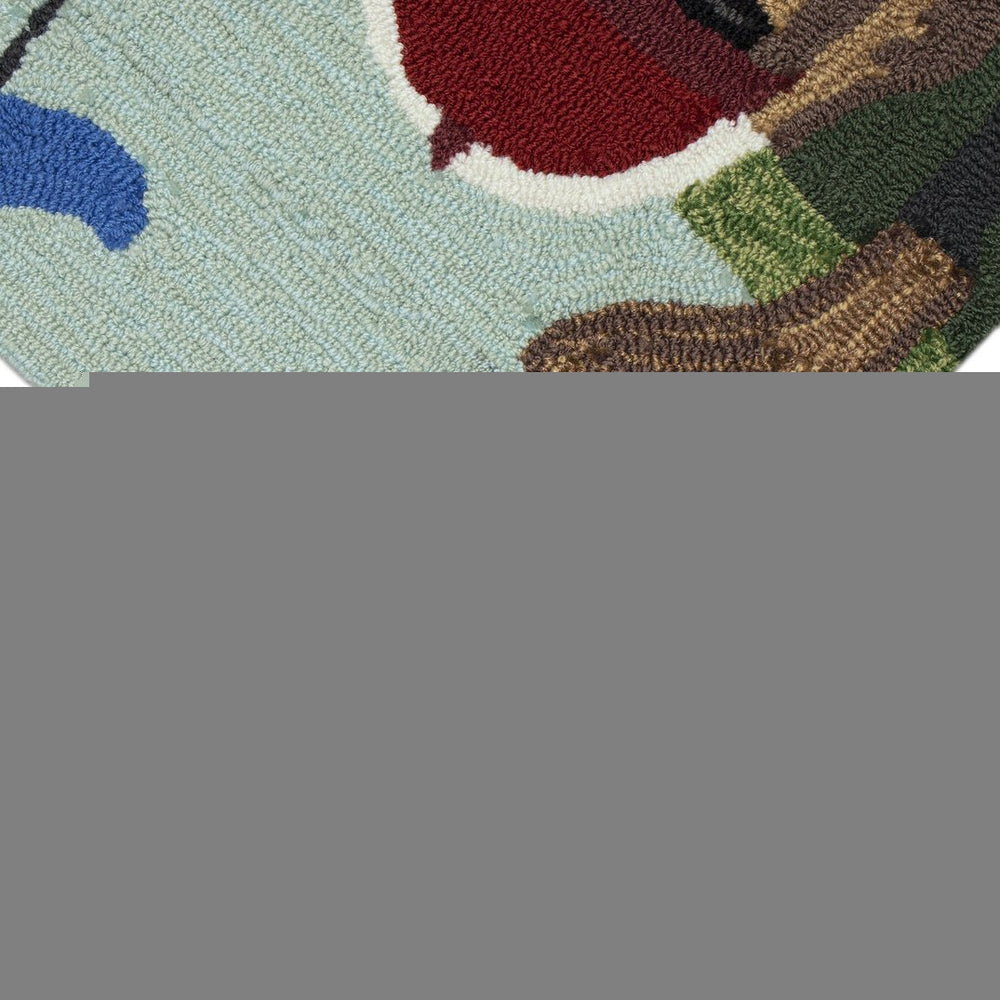 Trans Ocean Liora Manne Putts & Mutts Indoor/Outdoor Rug – Playful Dogs On A Golf Course For Fun Home Décor Multi Polyester,Acrylic Ftp12241844