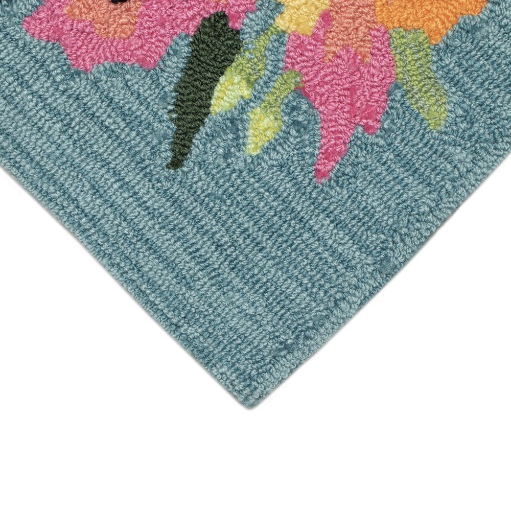 Trans Ocean Liora Manne Frontporch Bike Ride Indoor/Outdoor Area Rug - Whimsical Garden Decor For Your Home Blue Polyester,Acrylic Ftp34443403