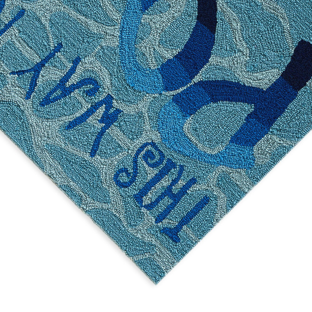 Trans Ocean Liora Manne Frontporch Indoor/Outdoor Rug - Colorful Transitional Design For Poolside Spaces Blue Polyester,Acrylic Ftp12444803