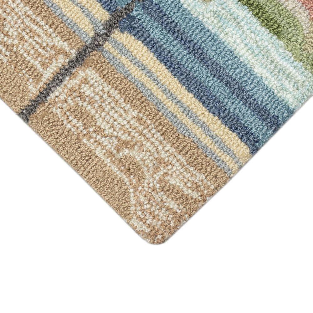 Trans Ocean Liora Manne Frontporch Indoor/Outdoor Beach Umbrellas Rug – Whimsical Coastal Decor Accent Piece Blue Polyester,Acrylic Ftp23447304