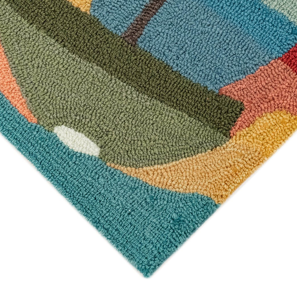 Trans Ocean Liora Manne Frontporch Coastal Dog Mat - Hand Tufted Indoor/Outdoor Rug With Colorful Umbrella Design Multi Polyester,Acrylic Ftp12449544