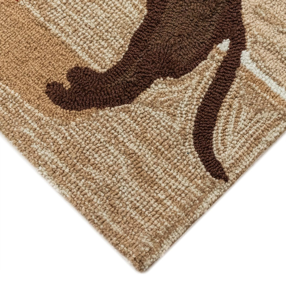 Trans Ocean Liora Manne Frontporch Coastal Dog Indoor/Outdoor Rug - Playful Dachshund By The Shoreline Decor Blue Polyester,Acrylic Ftp23449604